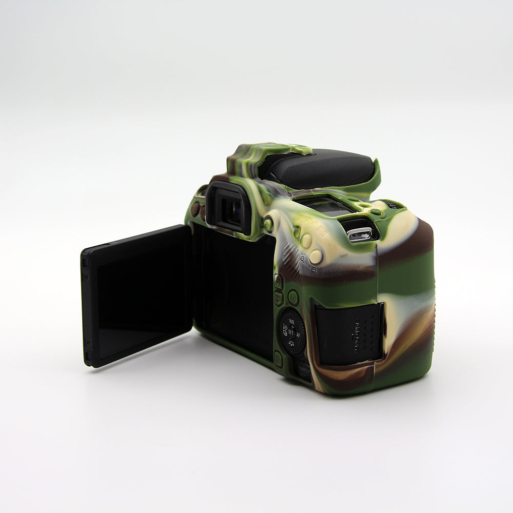 Soft Silicone Protective Housing Cover Case for Canon EOS 77D Camera - Camouflage