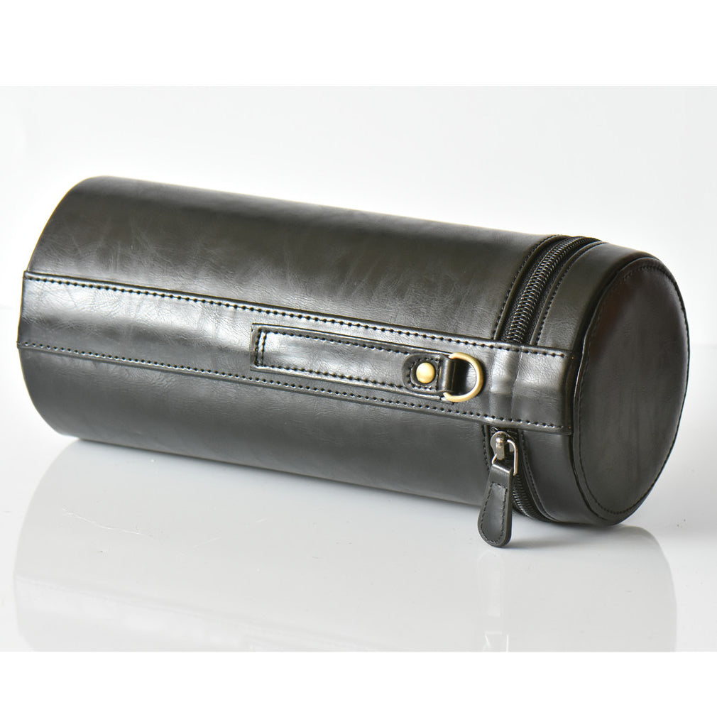 Camera Lens Bag Lens Pocket PU Leather Case for Nikon Canon Sony Fujifilm etc - Size: L / Black