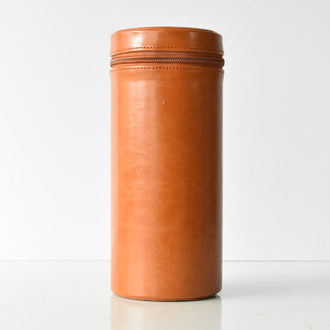 Camera Lens Bag Lens Pocket PU Leather Cover for Nikon Canon Sony Fujifilm etc - Size: L / Brown