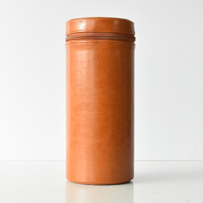 Camera Lens Bag Lens Pocket PU Leather Cover for Nikon Canon Sony Fujifilm etc - Size: L / Brown