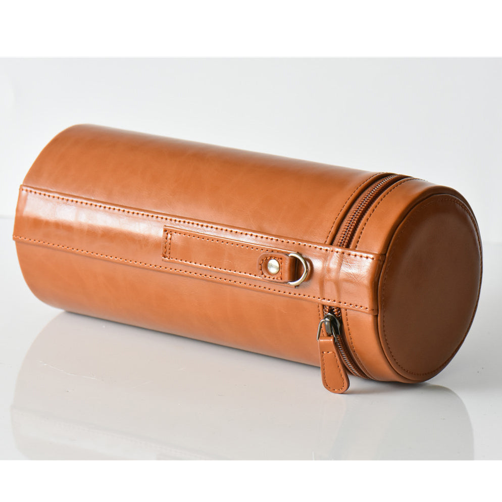 Camera Lens Bag Lens Pocket PU Leather Cover for Nikon Canon Sony Fujifilm etc - Size: L / Brown