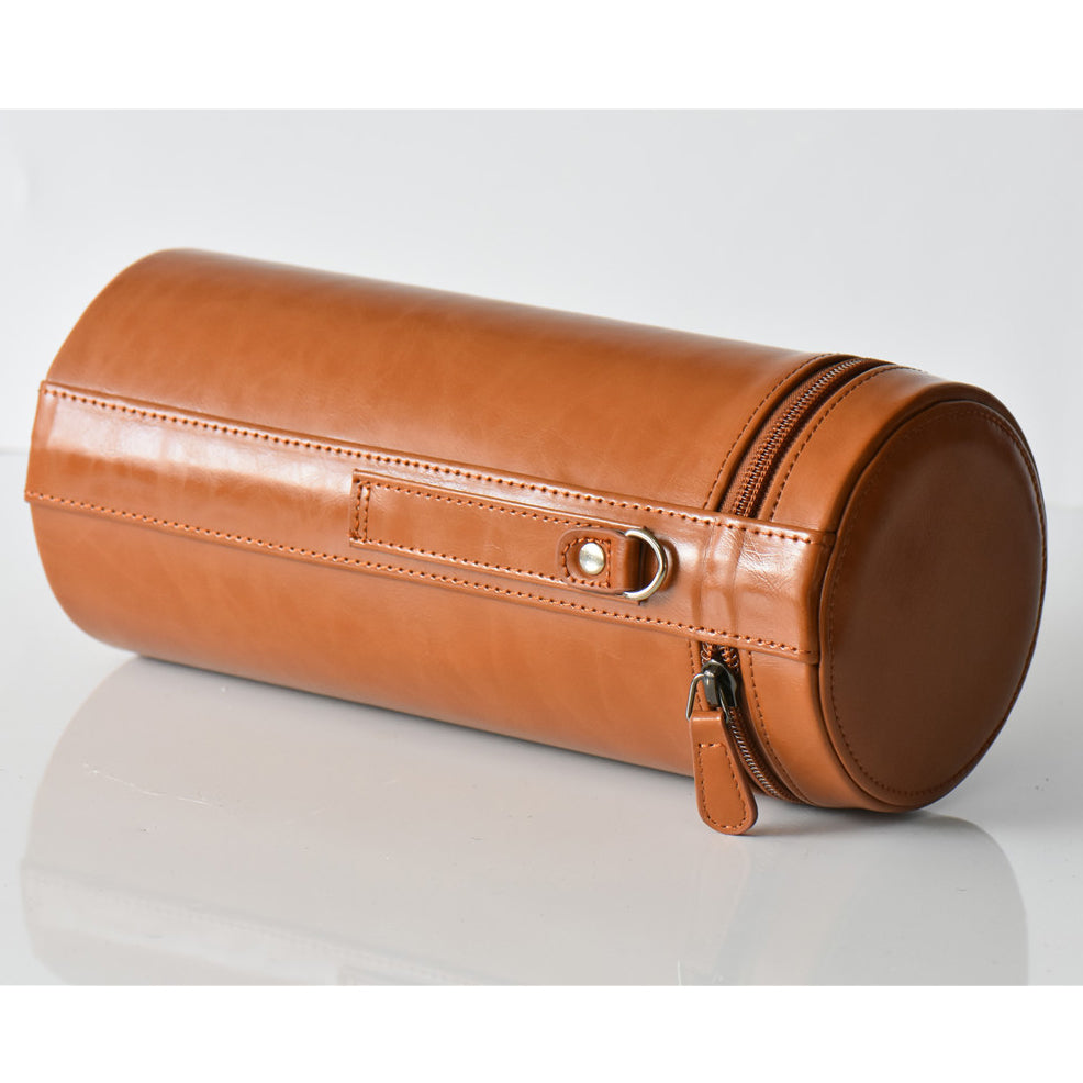 Camera Lens Bag Lens Pocket PU Leather Cover for Nikon Canon Sony Fujifilm etc - Size: L / Brown