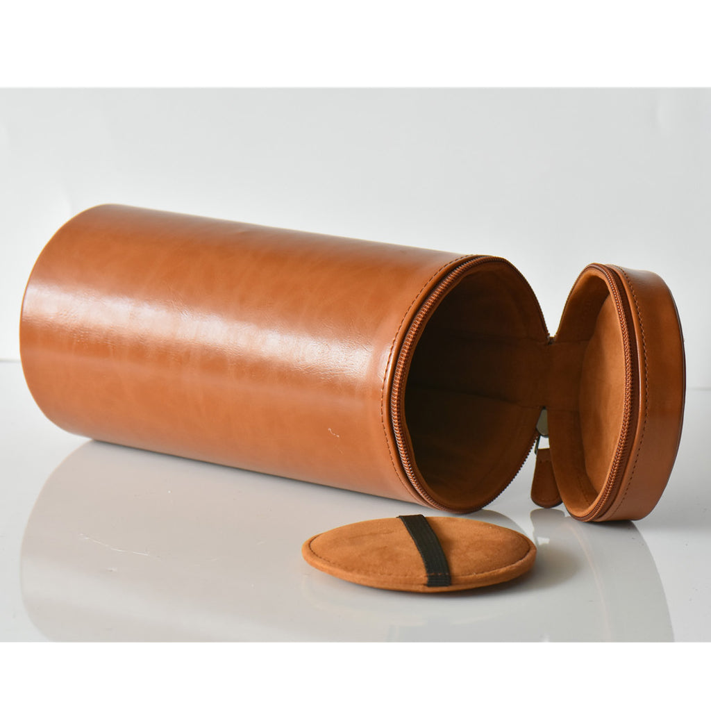 Camera Lens Bag Lens Pocket PU Leather Cover for Nikon Canon Sony Fujifilm etc - Size: L / Brown