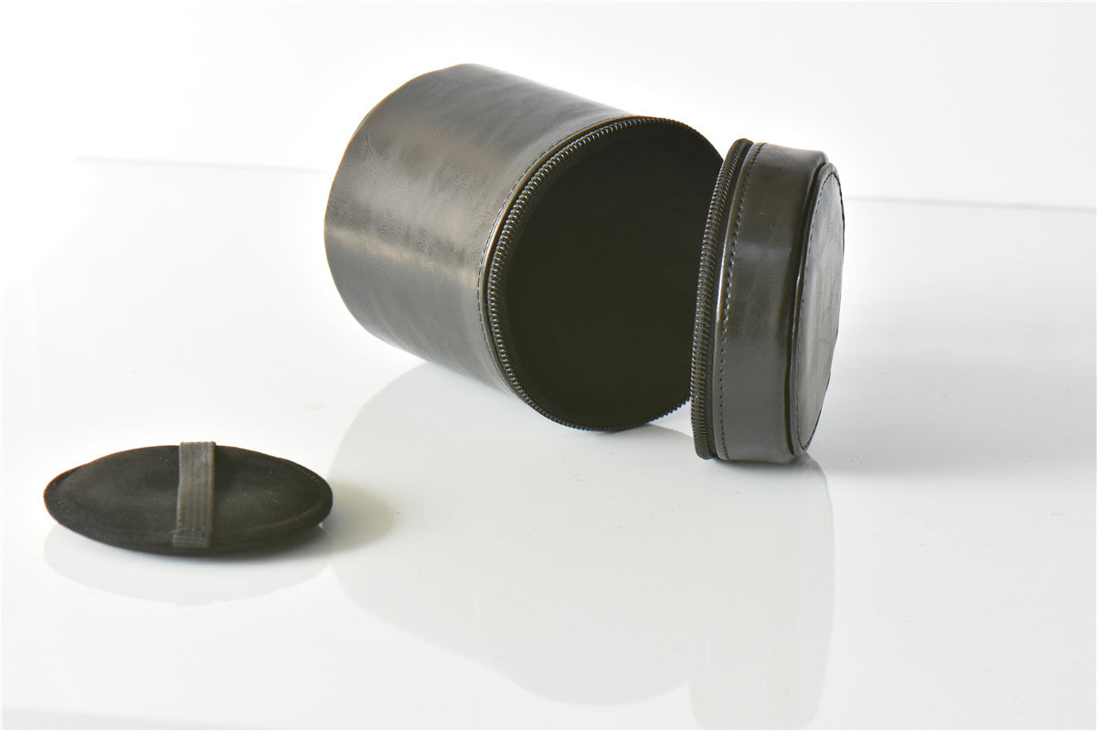 Camera Lens Bag Lens Pocket PU Leather Case for Nikon Canon Sony Fujifilm etc - Size: S / Black