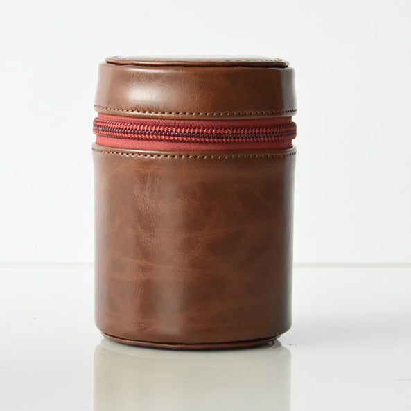 Camera Lens Bag Lens PU Leather Protective Case for Nikon Canon Sony Fujifilm etc - Size: S / Coffee