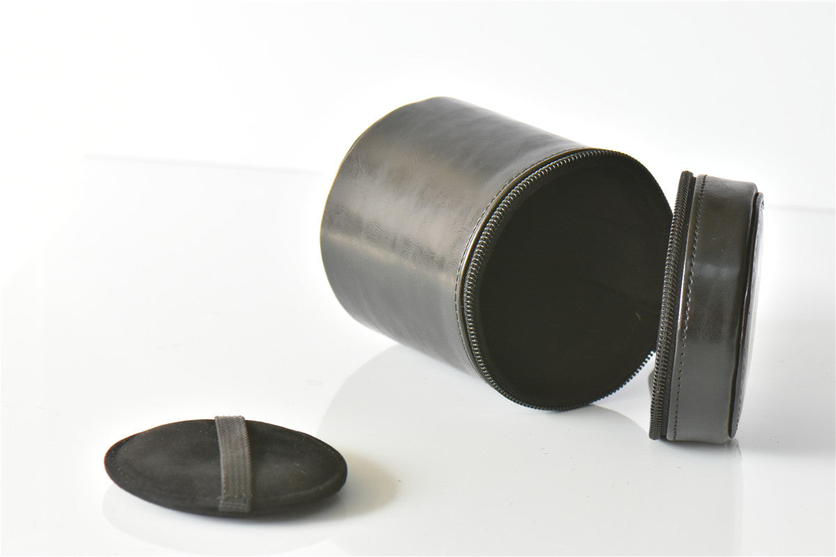 Camera Lens Pocket PU Leather Case for Nikon Canon Sony Fujifilm etc - Size: M / Black