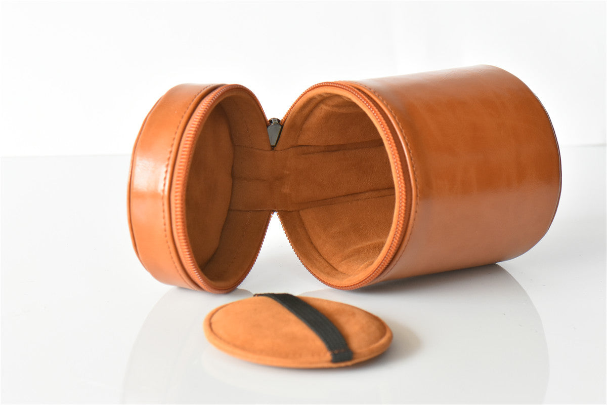 Camera Lens PU Leather Bag Cover for Nikon Canon Sony Fujifilm etc - Size: M / Brown