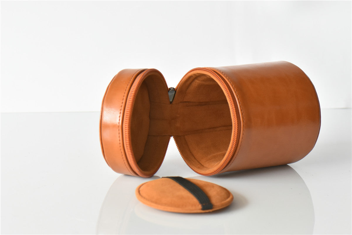 Camera Lens PU Leather Bag Cover for Nikon Canon Sony Fujifilm etc - Size: M / Brown