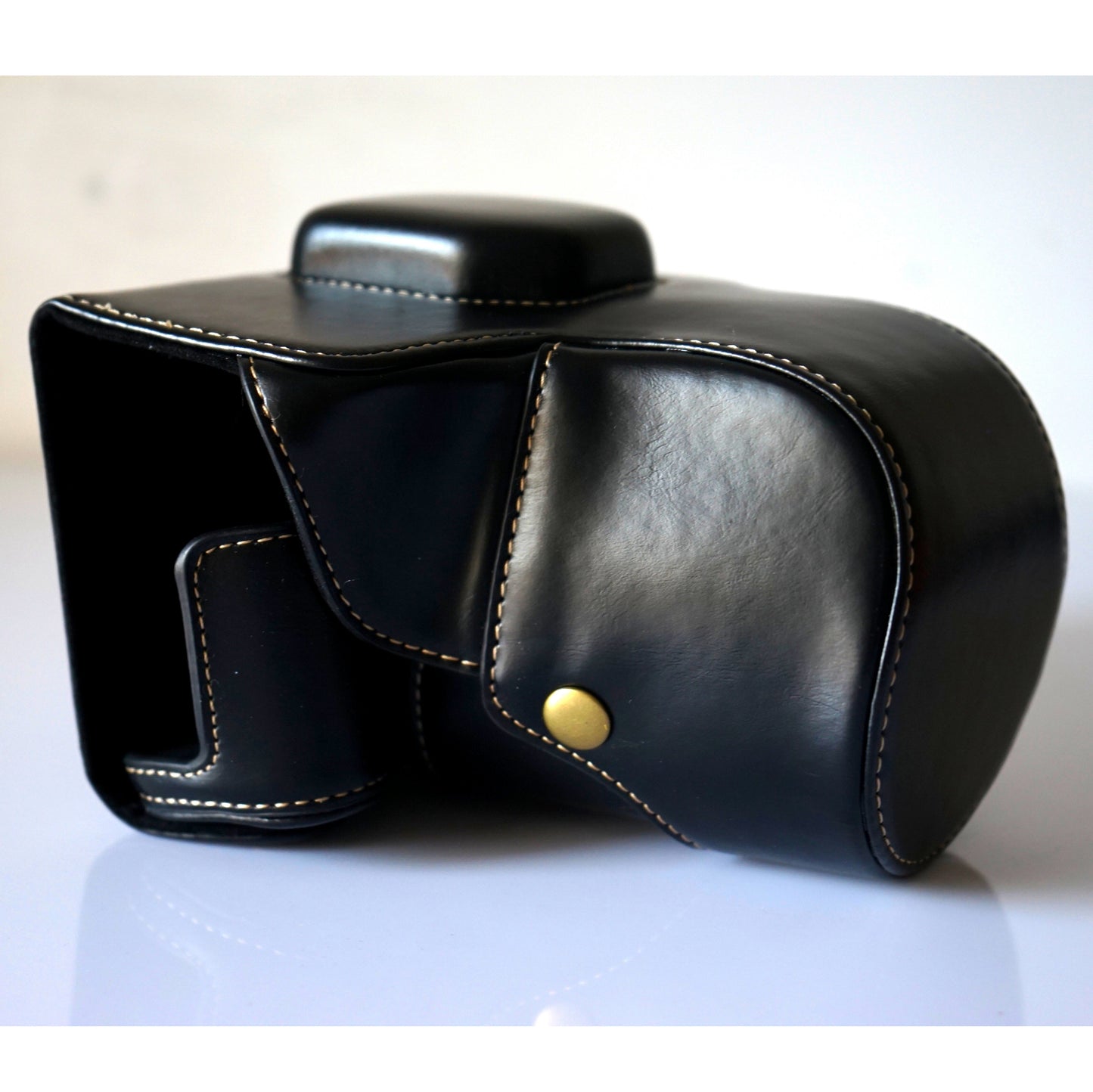 Detachable PU Leather Camera Case + Strap for Fuji Fujifilm X-T2 - Black