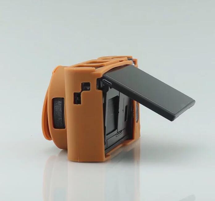 Soft Silicone Protective Shell with Camera Lens Cap for Sony RX100 III/IV/V M3 M4 M5 - Brown