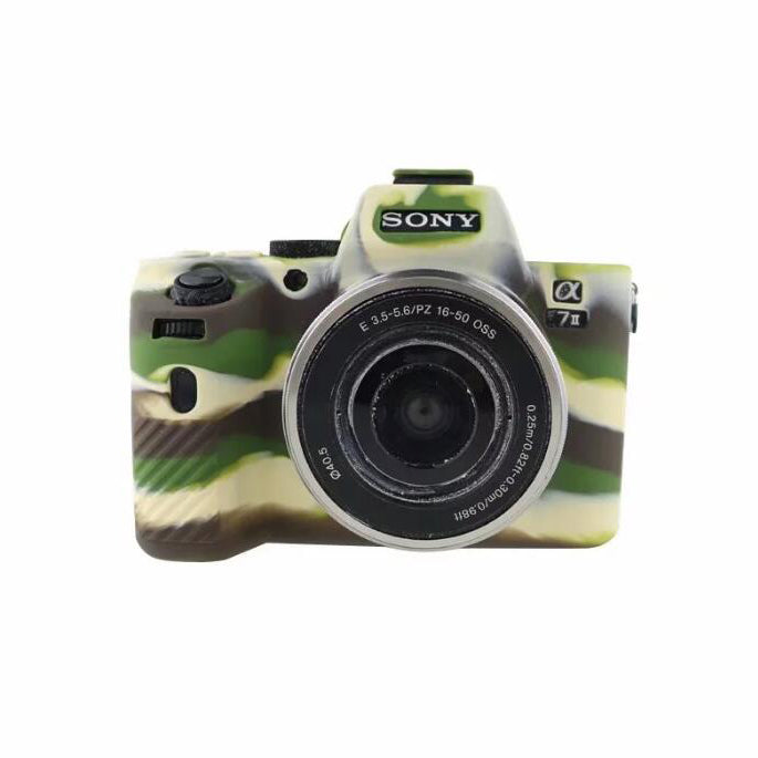 Soft Silicone Protection Cover for Sony Alpha A7 II / A72 / A7R2 / A7S2 - Camouflage