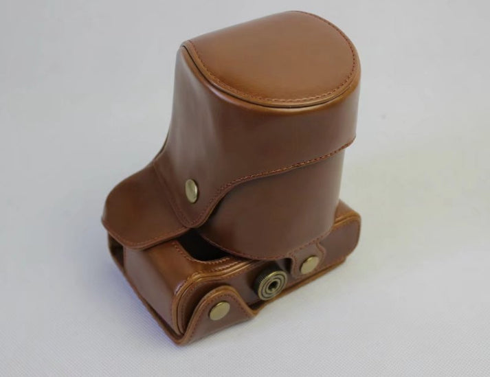PU Leather Case Bag with Strap for Fujifilm X-E3 Camera - Brown