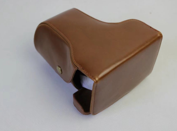 PU Leather Case Bag with Strap for Fujifilm X-E3 Camera - Brown