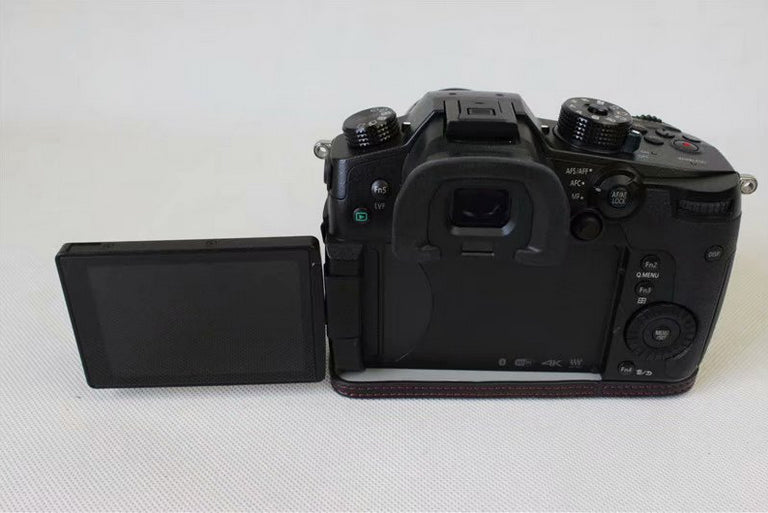PU Leather Half Camera Case Pouch for Panasonic DMC-GH5GK - Black