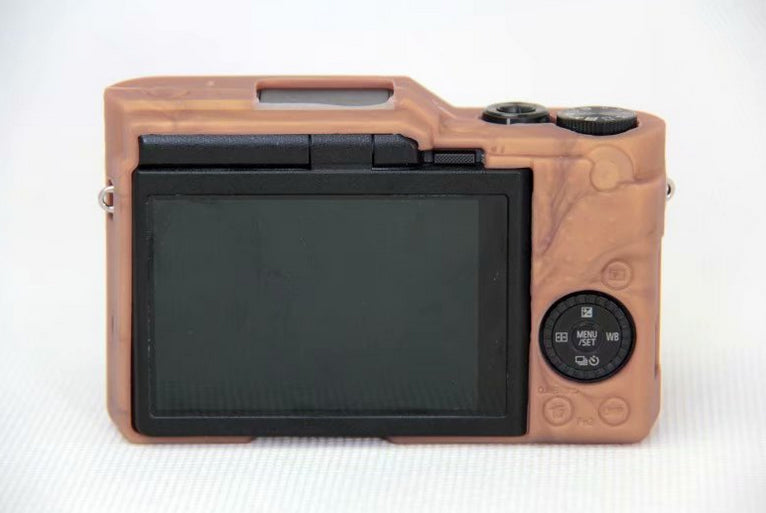 Uniqkart for Panasonic DC-GF9KGK/Lumix DMC-GF9 Silicone Case Protection Flexible Case - Coffee