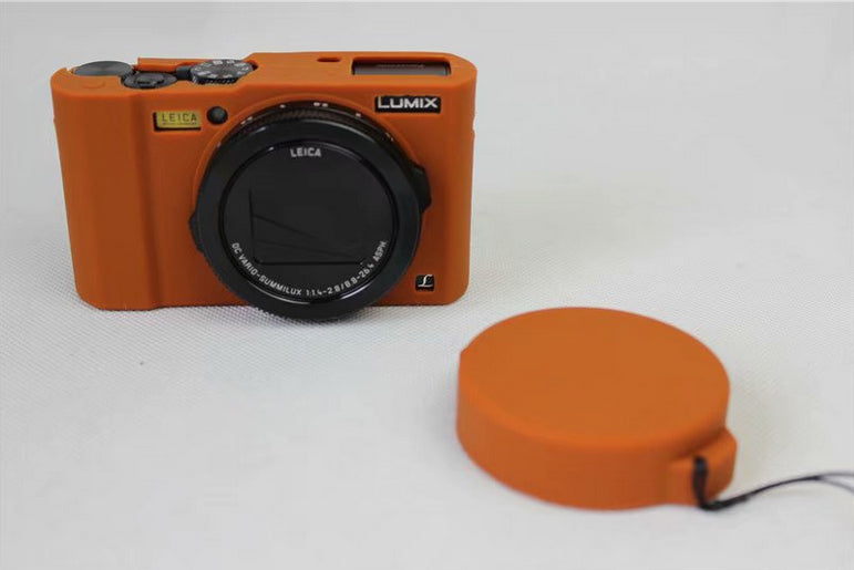 Flexible Silicone Protective Camera Skin Case Cover for Panasonic DMC-LX10 - Brown