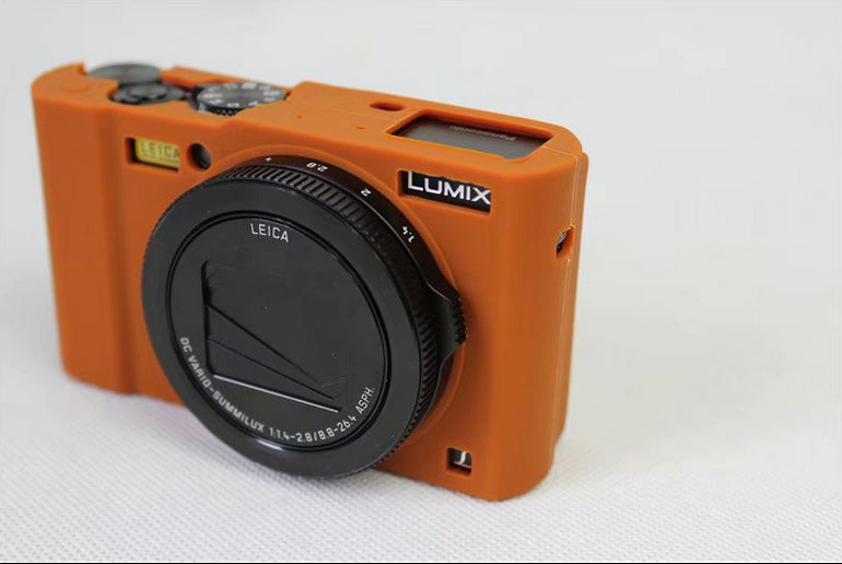 Flexible Silicone Protective Camera Skin Case Cover for Panasonic DMC-LX10 - Brown
