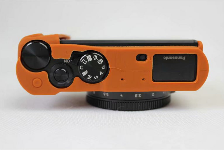Flexible Silicone Protective Camera Skin Case Cover for Panasonic DMC-LX10 - Brown