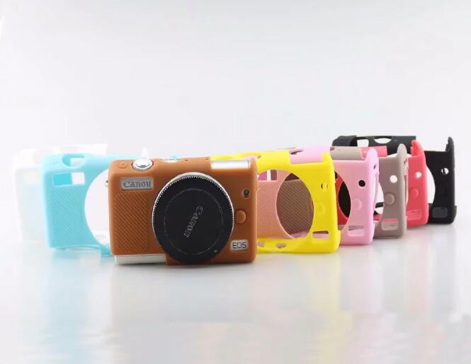 Soft Silicone Protective Camera Cover Shell for Canon EOS M100 - Brown