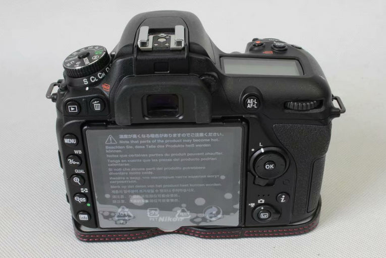 Half Camera PU Leather Protective Pouch for Nikon D7500 Digital SLR Camera - Black