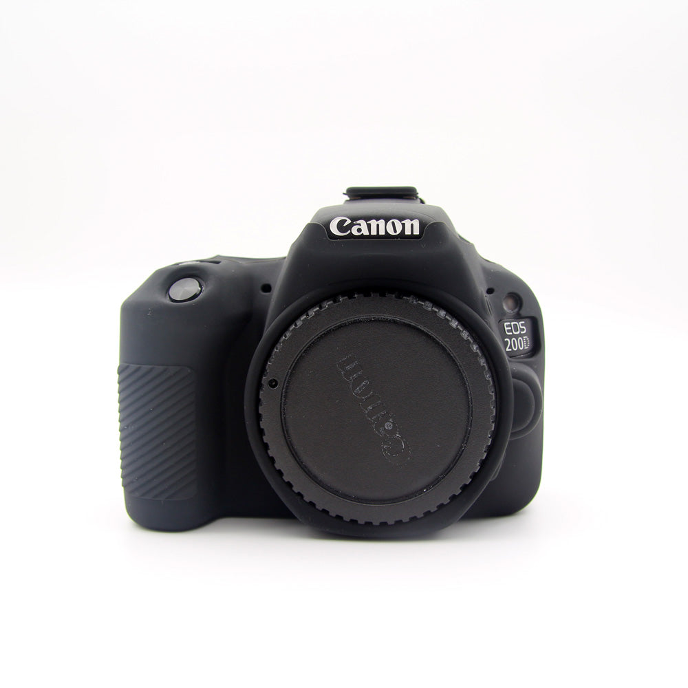 Flexible Silicone Camera Protective Cover for Canon EOS 200D - Black
