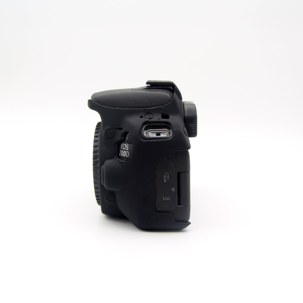 Flexible Silicone Camera Protective Cover for Canon EOS 200D - Black