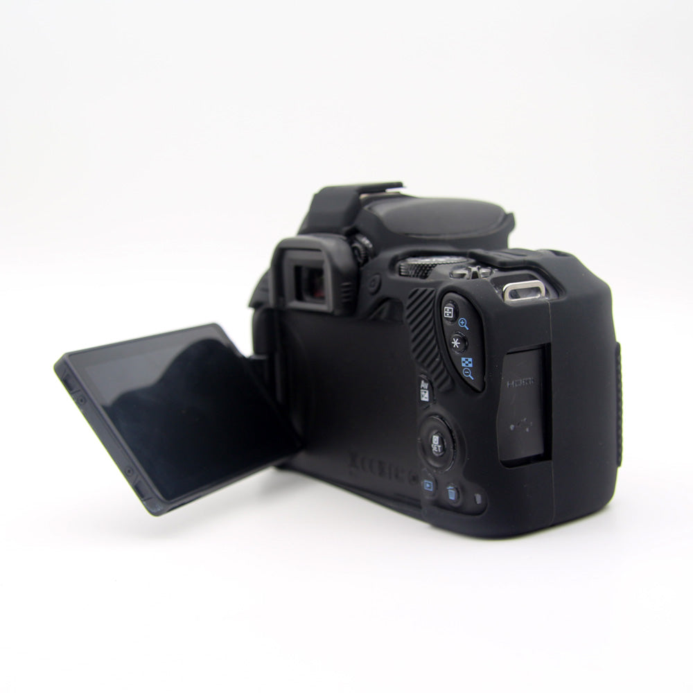 Flexible Silicone Camera Protective Cover for Canon EOS 200D - Black