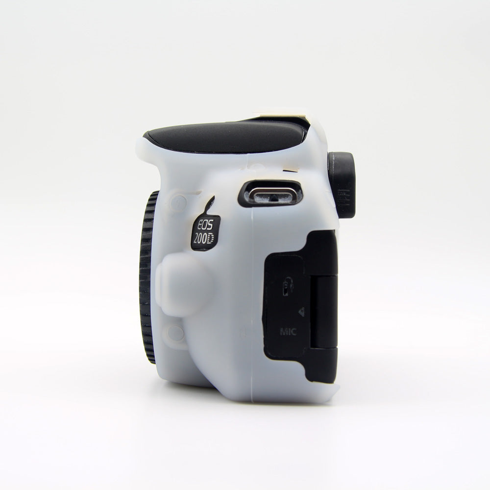 Flexible Silicone Camera Protective Case for Canon EOS 200D - White