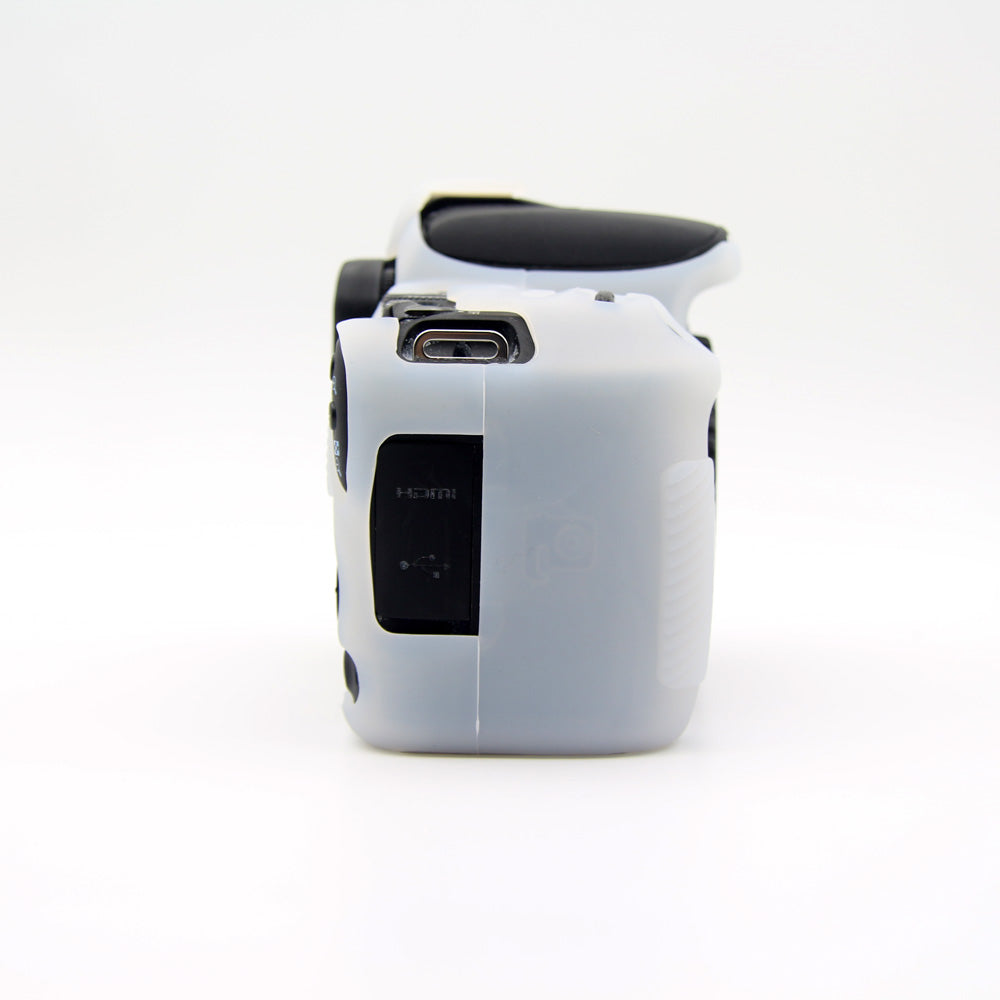 Flexible Silicone Camera Protective Case for Canon EOS 200D - White