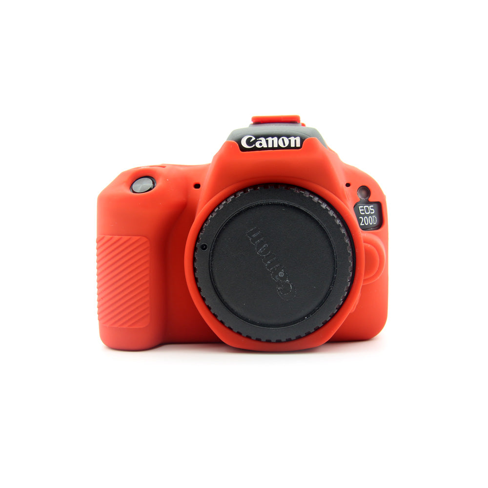 Flexible Silicone Protective Shell Cover for Canon EOS 200D - Red