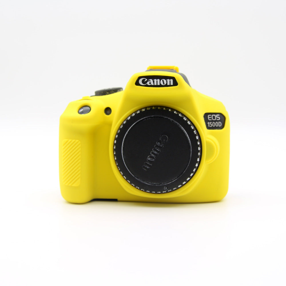 Flexible Silicone Camera Bag Cover for Canon EOS 1300D 1500D - Yellow