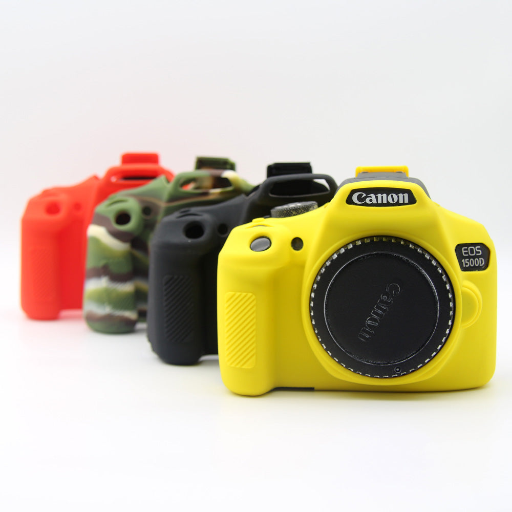 Flexible Silicone Camera Bag Cover for Canon EOS 1300D 1500D - Yellow