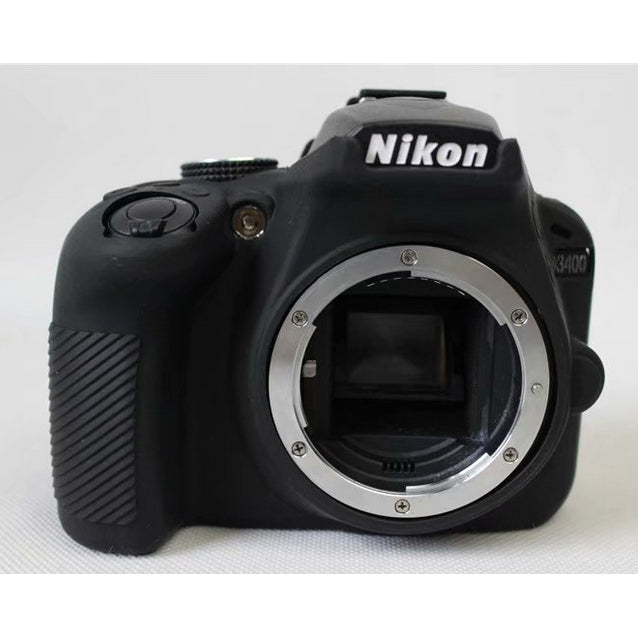 Flexible Silicone Protective Cover for Nikon D3400 DSLR Camera - Black