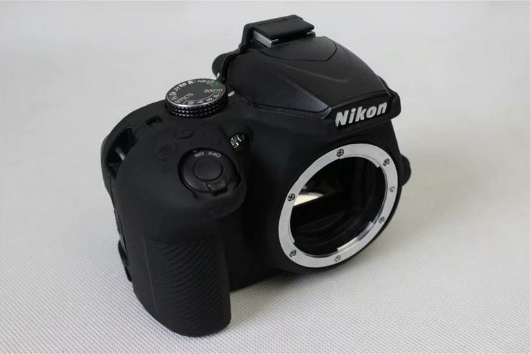 Flexible Silicone Protective Cover for Nikon D3400 DSLR Camera - Black
