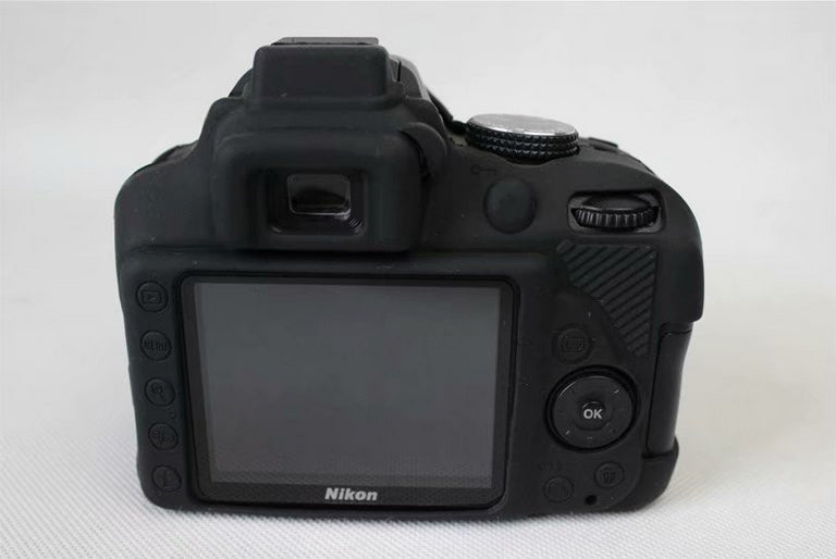 Flexible Silicone Protective Cover for Nikon D3400 DSLR Camera - Black