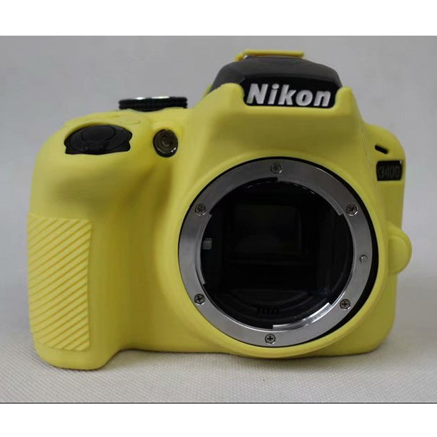 Flexible Silicone Protective Case for Nikon D3400 DSLR Camera - Yellow