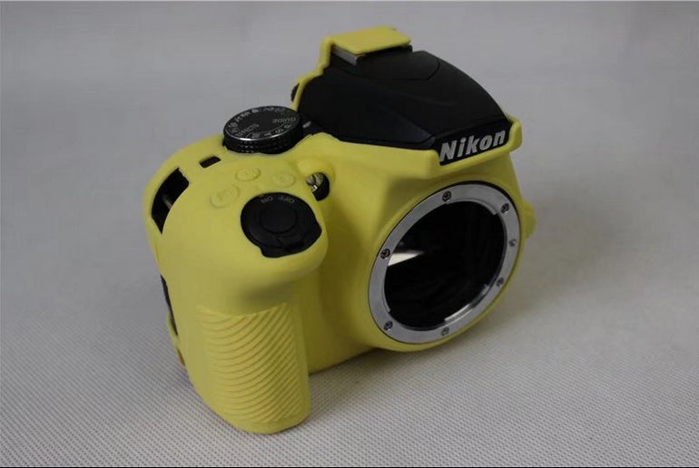Flexible Silicone Protective Case for Nikon D3400 DSLR Camera - Yellow