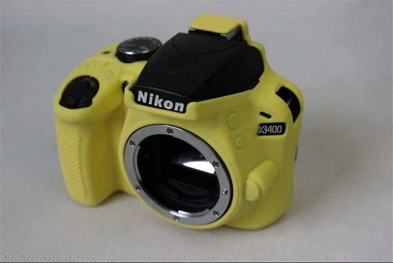 Flexible Silicone Protective Case for Nikon D3400 DSLR Camera - Yellow