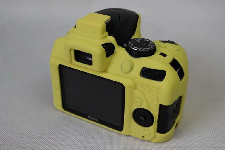 Flexible Silicone Protective Case for Nikon D3400 DSLR Camera - Yellow