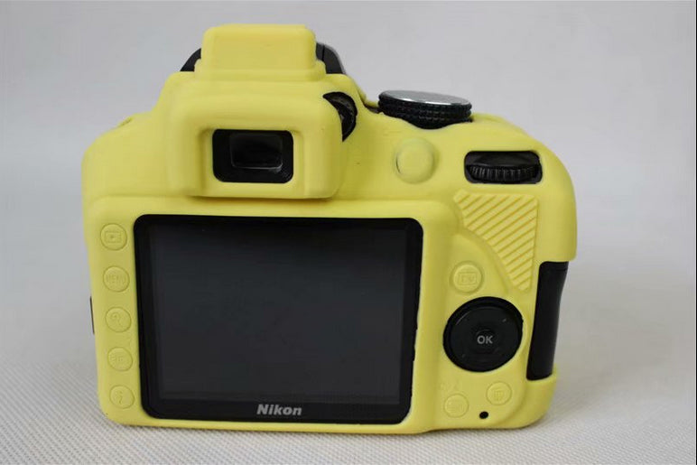 Flexible Silicone Protective Case for Nikon D3400 DSLR Camera - Yellow