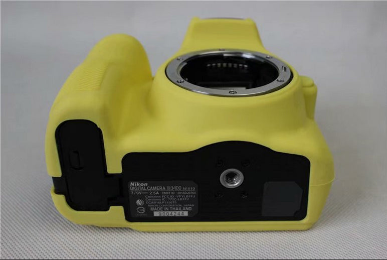 Flexible Silicone Protective Case for Nikon D3400 DSLR Camera - Yellow