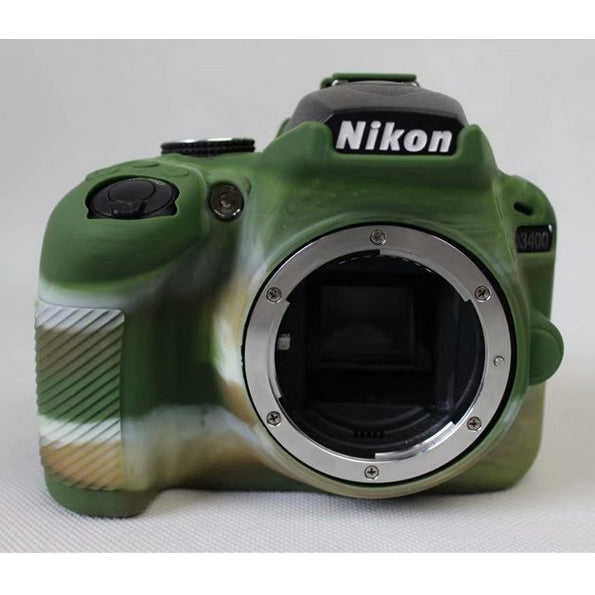 Flexible Silicone Protective Shell for Nikon D3400 DSLR Camera - Camouflage
