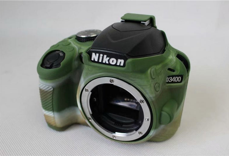 Flexible Silicone Protective Shell for Nikon D3400 DSLR Camera - Camouflage