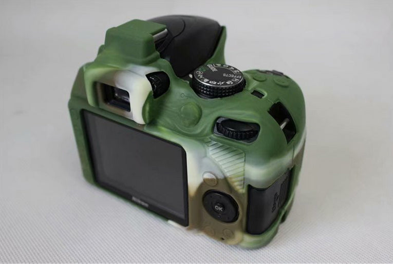 Flexible Silicone Protective Shell for Nikon D3400 DSLR Camera - Camouflage