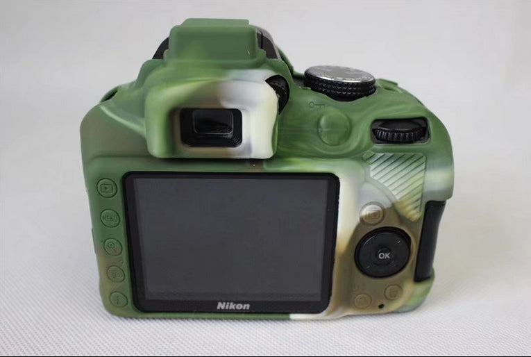 Flexible Silicone Protective Shell for Nikon D3400 DSLR Camera - Camouflage