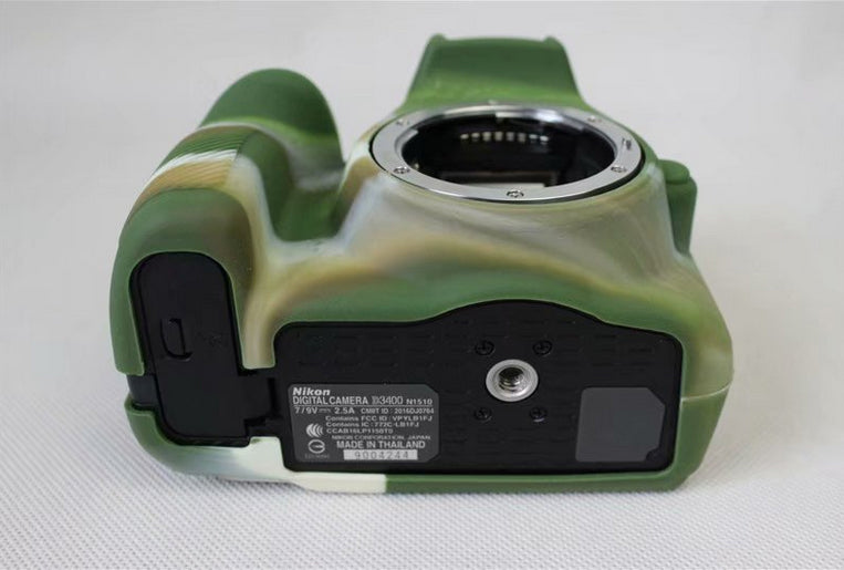 Flexible Silicone Protective Shell for Nikon D3400 DSLR Camera - Camouflage