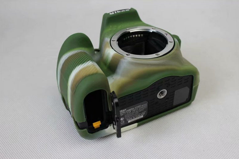 Flexible Silicone Protective Shell for Nikon D3400 DSLR Camera - Camouflage