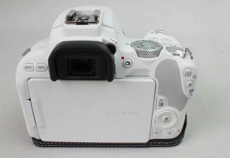 Genuine Leather Half Bottom Camera Protection Case for Canon EOS 200D - Black