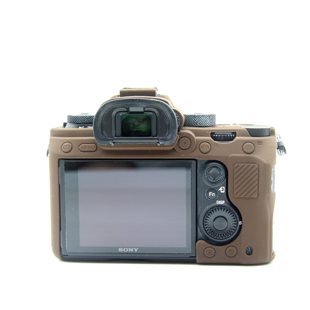 Soft Silicone Cover Shell Case for Sony A9/A7M3/A7R3 Camera - Coffee