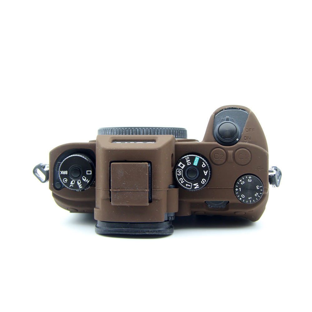 Soft Silicone Cover Shell Case for Sony A9/A7M3/A7R3 Camera - Coffee